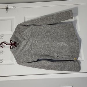 Lole grey polar fleece pullover with one side zippered pocket